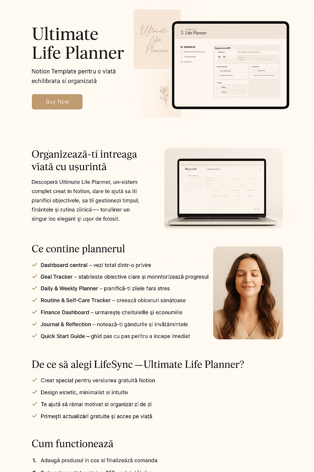 Ultimate Life Planner — Notion Template pentru o viață organizată și echilibrată